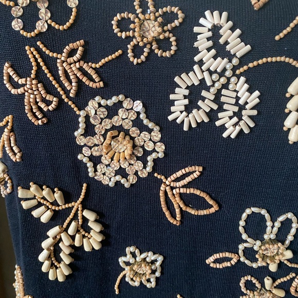 Michael Simion womens tank top silk cotton sequins, beads, XL - Picture 12 of 16